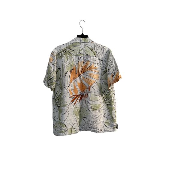 Cubavera Men's Hawaiian Shirt Colorful palms Print Size Large linen - Picture 8 of 13